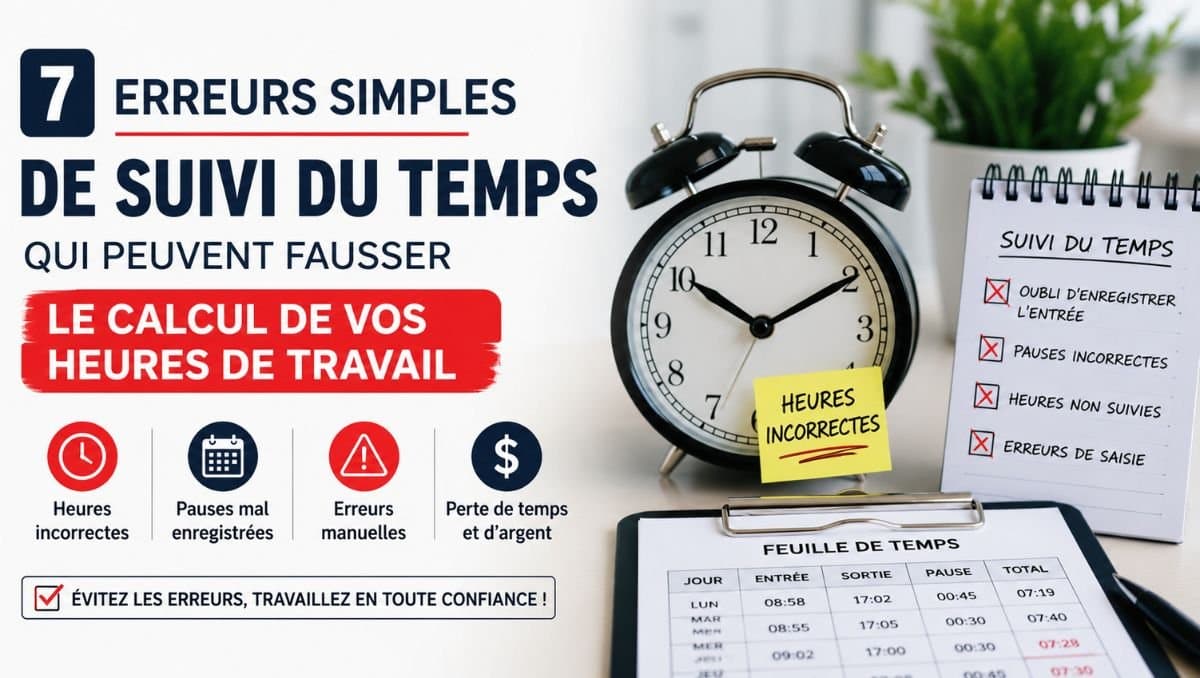 erreurs simples de suivi du temps