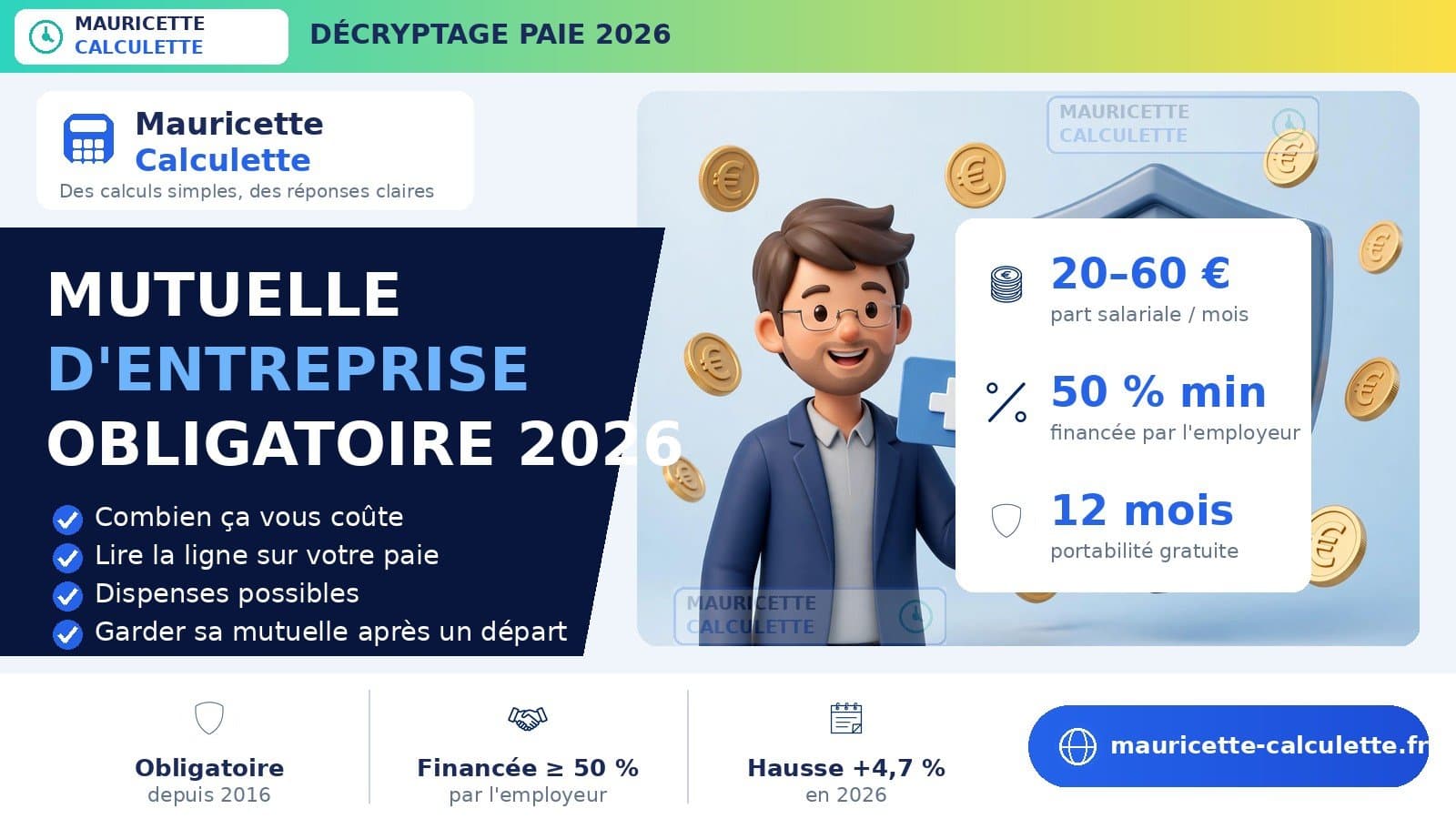 Illustration du guide : Mutuelle d’entreprise obligatoire 2026 : cotisation et calcul