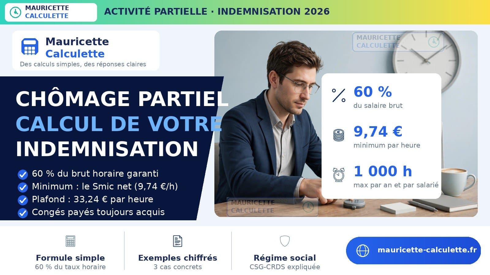 Illustration du guide : Chômage partiel 2026 : calcul de votre indemnisation