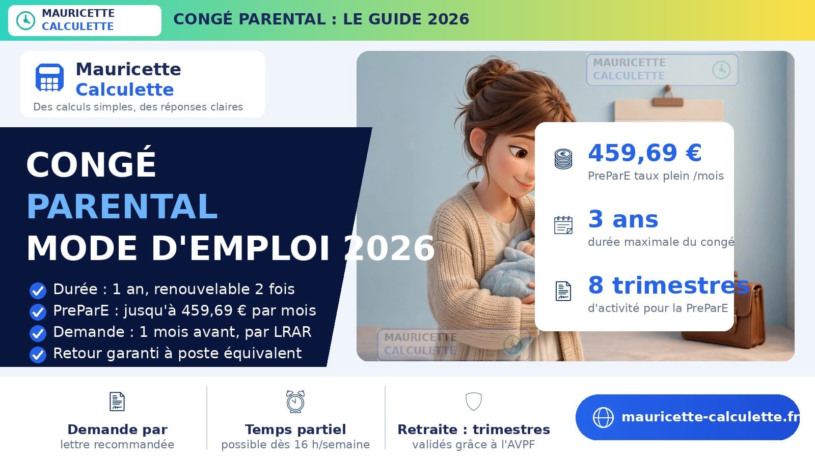 Illustration du guide : Congé parental 2026 : demande, durée et indemnisation PreParE
