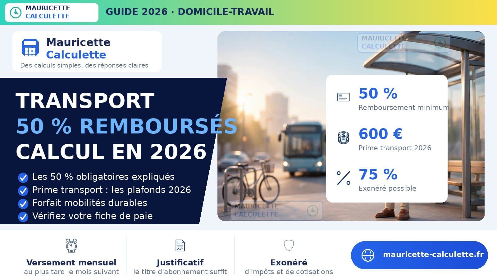 Illustration du guide : Frais de transport 2026 : remboursement, prime et calcul
