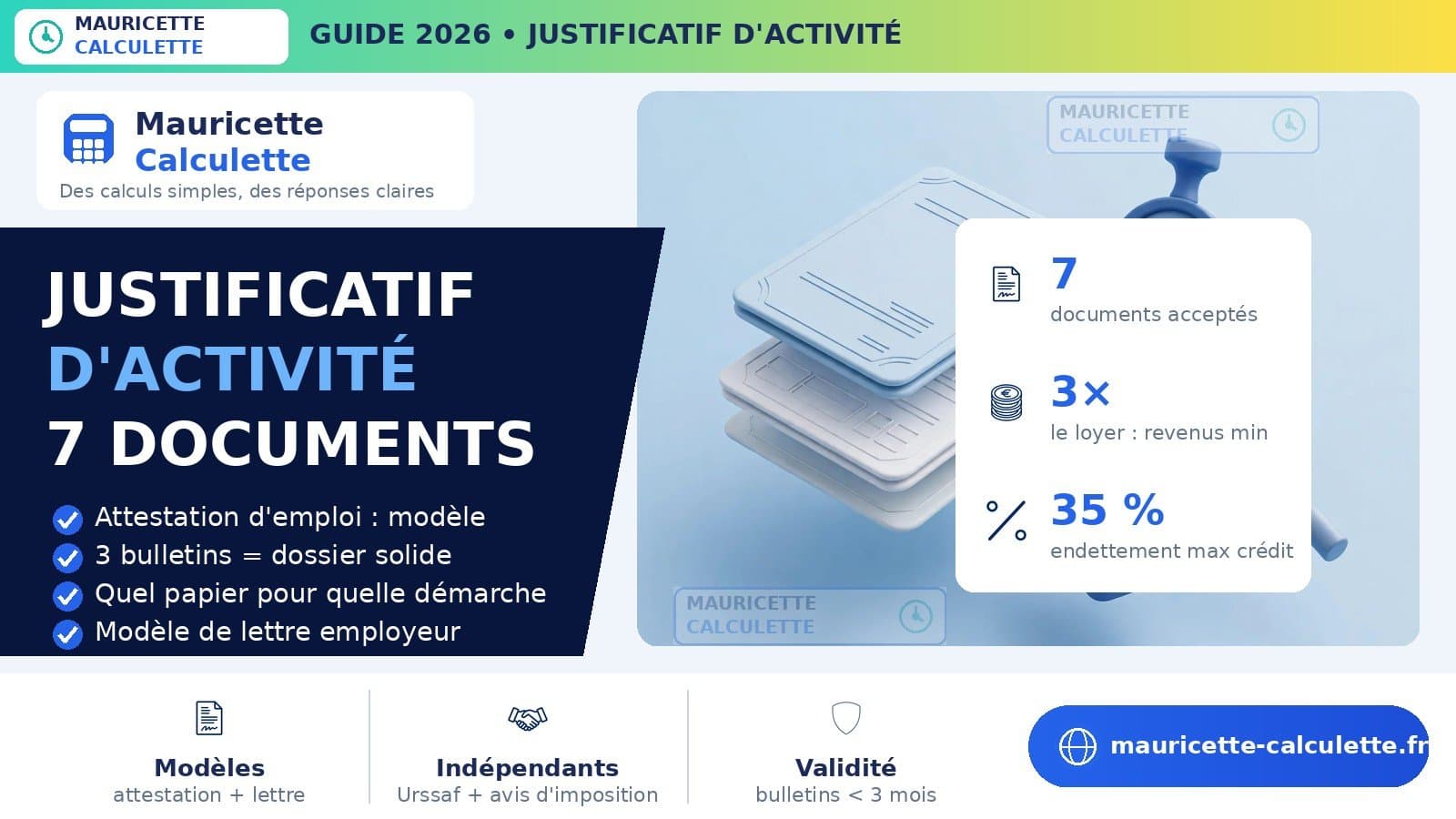 Illustration du guide : Justificatif d’activité professionnelle : guide complet 2026