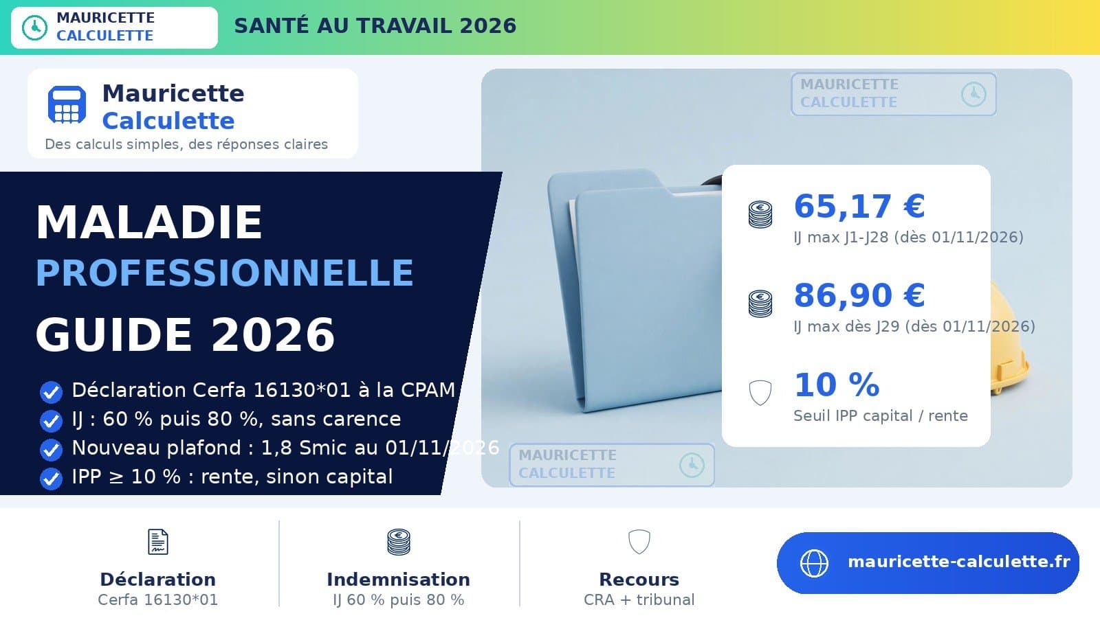 Illustration du guide : Maladie professionnelle 2026 : déclaration et indemnisation