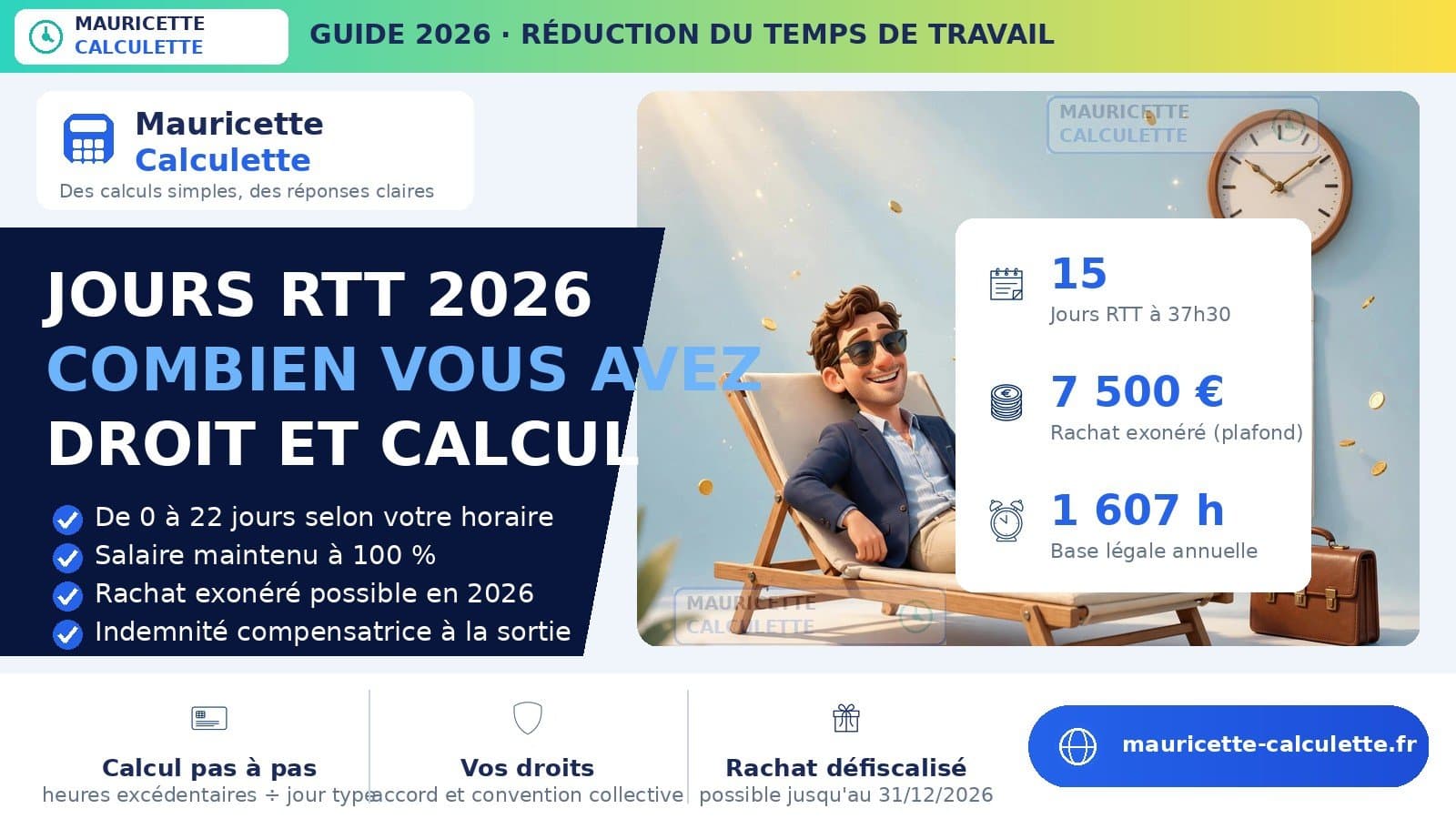 Illustration du guide : RTT 2026 : calcul des jours, acquisition et indemnisation
